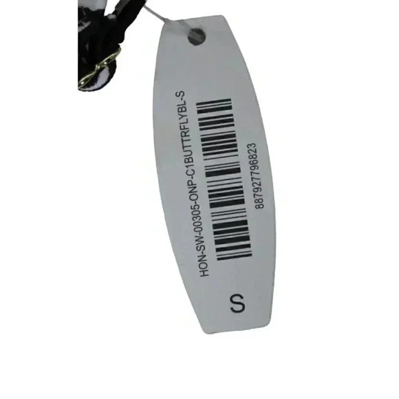 Adore Me Swim Suit One Piece Black/White Butterfly Print Cut Outs Small NWT - Picture 5 of 5